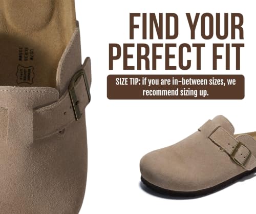 Image of Project Cloud 100% Genuine Leather Slip-ons Footbed Clogs for Women Sandals | Memory Foam Arch Support Slippers for Women; Trendy Slip-ons Women's Mules & Clogs Sandals; Non-Slip Outsole for comfort.