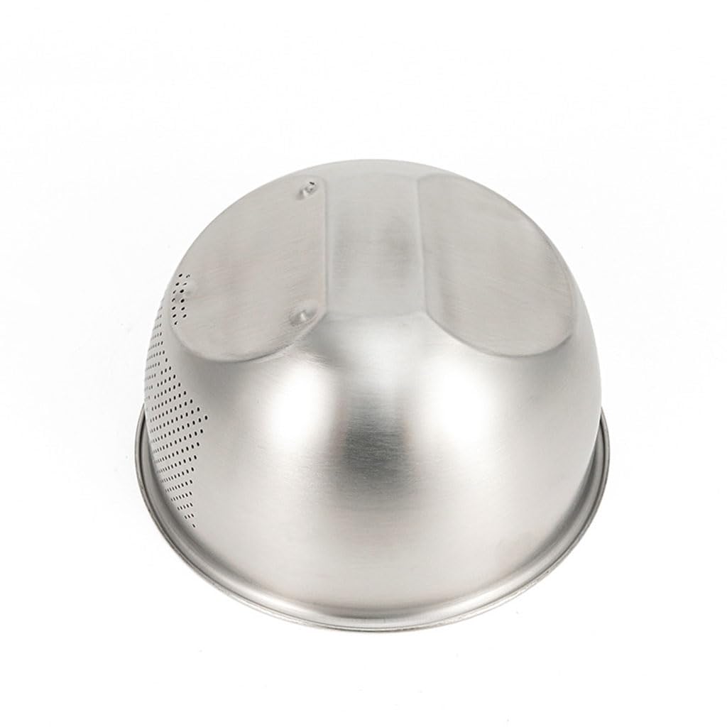 Cuenco de Lavado de Arroz, Tazón de Lavado de arroz de Acero Inoxidable, Bol para Lavar Arroz con Colador, Escurridor de Verduras Accesorios de Cocina Multifuncionales(Color:Silver)