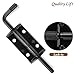 Quality Life Spring Loaded Gate Latch Pin Barrel Bolt 6in Durable Solid Steel for Shed Doors Wood Metal Gate Black - 2pcs