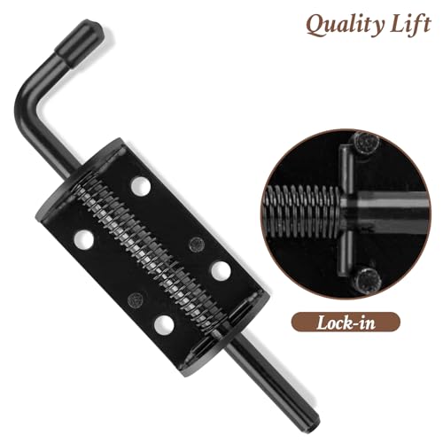 Quality Life Shed Door T-Handle Lock Latch Kit with 4 Keys, Shed Barn Coop Storage Door T-Lock Set, Adjustable 4-3/4" Stem, with Spring Loaded Gate Pin Bolt Latch - 1 Lock+2 Latch by Quality Life - Image 2