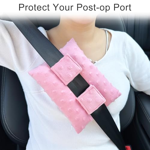 Image of Little Port Pillow Heart Surgery Pillows for Chemo Port After Open Heart Surgery Recovery Gifts Bypass Pacemaker Must Haves Protector Cushion Minky Dot Coral