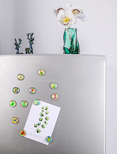 12Pcs Fridge Magnets Glass Refrigerator Magnets Strong Magnetic Vintage Window Grilles Decorative Magnets For Fridge Locker Whiteboard Office Cabinet #TOP6