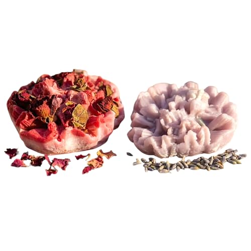 Bougie Rose & Lavande Essences Agape en cire de soja bio pour rituel de sérénité