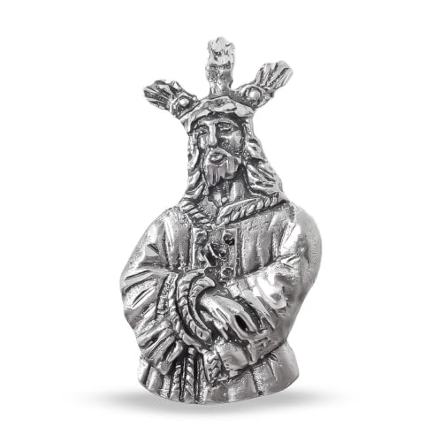 Colgante de Jesús Cautivo de Málaga para cadenas de plata: medalla tallada de 30mm