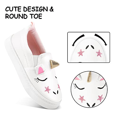 K KomForme Toddler Sneakers for Girls Boys Slip On Canvas Walking Shoes3