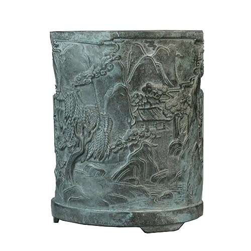 Porte-stylo en cuivre antique décoratif pour créer un coin lecture chaleureux chez soi