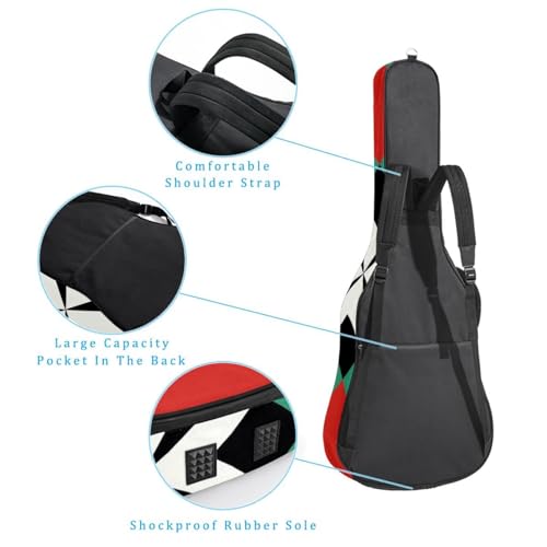JRHEJTFZ Housse pour guitare acoustique de 1,9 cm d’épaisseur – Imperméable – Durable et élégant – Motif drapeau du Pakistan abstrait, Multicolore., 42.9×16.9×4.7 in, Motif imprimé tendance - Les Beatles, Paul McCartney, John Lennon, RIngo Starr, George Harrison JRHEJTFZ Housse pour guitare acoustique de 1,9 cm d'épaisseur - Imperméable - Durable et élégant - Motif drapeau du Pakistan abstrait, Multicolore., 42.9x16.9x4.7 in, Motif imprimé tendance – Image 4