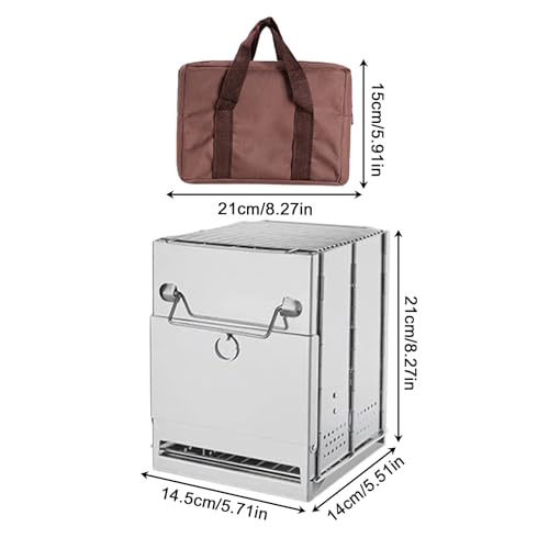 Réchaud de camping pliable avec récupérateur de cendres compact et stable - 7
