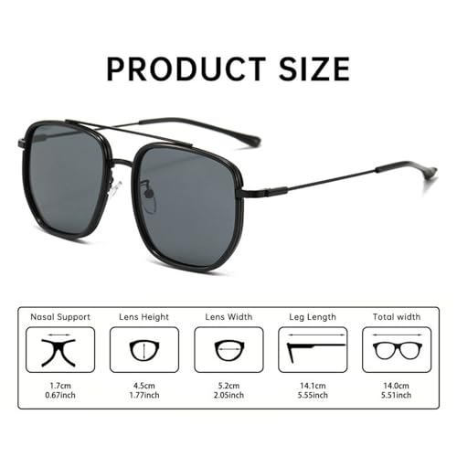 willochra Double Bridges Square Women Gradient Sunglasses Fashion Pilot Frame Men Retro Punk orange Sun Glasses Shades F274