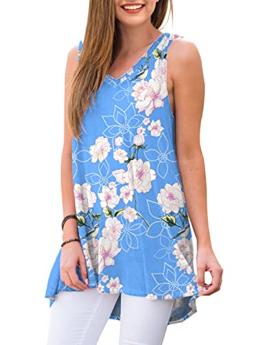 image for AWULIFFAN Women's Summer Sleeveless V-Neck T-Shirt Short Sleeve Sleepw