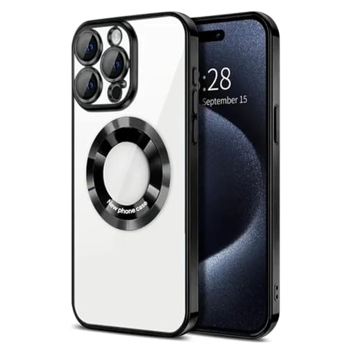 iPhone 16 15 14 Plus 13 12 11 Pro Max �p�}�O�l�b�g�g�僁�b�L�P�[�X�A���C�J�o�[�A10K �K���X�ی�J�����A�u���b�N�AiPhone 12 Pro Max �p