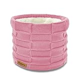 Adults Knit Thermal Neck Warmer Gaiter | Windproof Fleece-Lined Face Mask | Stretchy Unisex Winter Scarf for Work & Ski Gear(Pink)