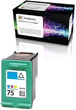 استبدال خرطوشة الحبر HP 75 المعاد تعبئتها لطابعات HP Officejet J6480 Photosmart C4400 C4380 C4500 Deskjet D4260 بلون واحد