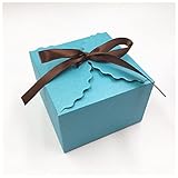 Caja de regalo de Navidad 30 piezas caja de regalo marrón cajas de papel kraft para caramelosJewelryGift ocolateParty cajas de embalaje cajas de regalo de Navidad (color: azul, tamaño: 65 x 65 x 45
