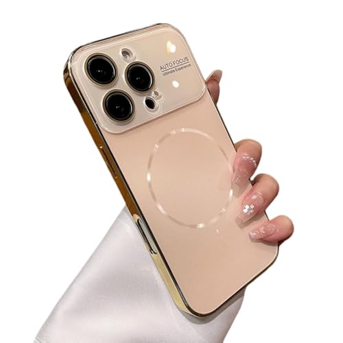 for iPhone 17/16/15/14 Pro Max�p �`�^�����}�O�l�b�g���d�b�P�[�X ��^�E�B���h�E�����Y�v���e�N�^�[ �}�b�g�n�[�h�J�o�[ �S�[���h for iPhone17�p