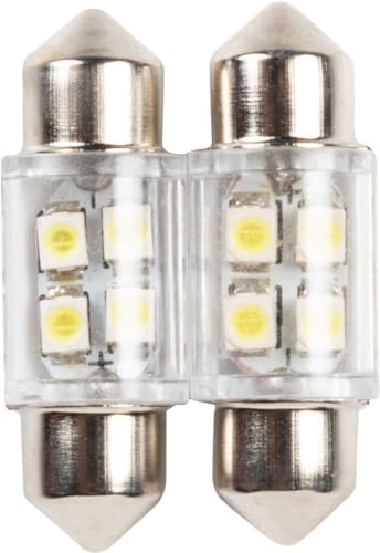 Start Lampadine Siluro Auto 6 Led 12V 1,5W Due Pezzi 31 Mm Illuminazione Targa Macchina - 3