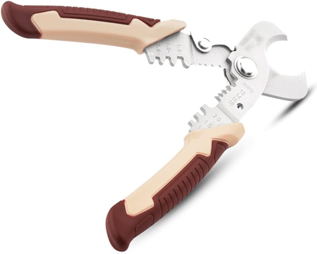 Electrician Crimper Cable Cutter Automatic Wire Stripper Multi-Functional Pliers Design(Black)