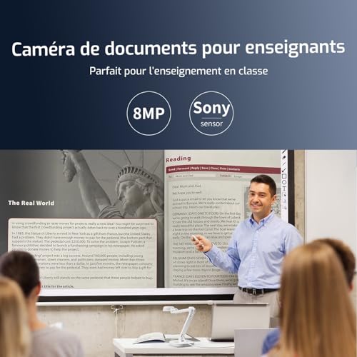 Caméra de document USB avec micro pour résoudre le flou des présentations de documents