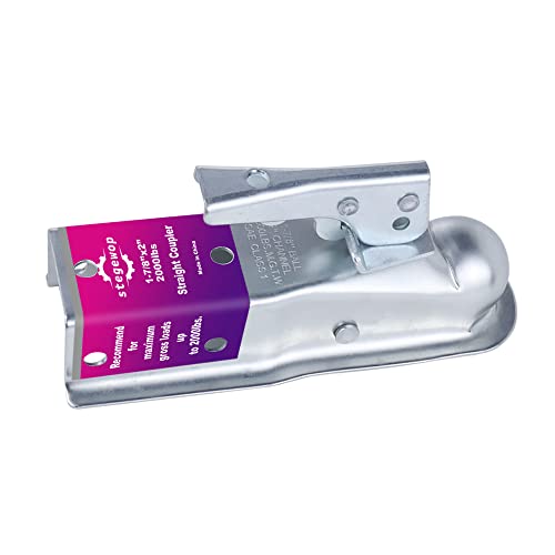 1-7/8" Straight Trailer Coupler, 2" Channel - 2000 Lb Class I - For Towing Rv, Boat, Camper(2000Lbs 1-7/8"X2) #TOP2