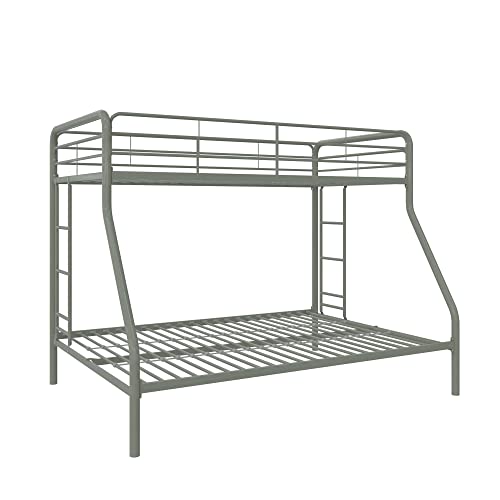 Dhp Dusty Twin Over Full Metal Bunk Bed With Secured Ladders, Thyme Green #TOP21