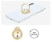 lenoup Glitter Bling Bling Phone Ring Holder,Sparkle Phone Ring Artificial Diamond Kickstand,Rhinestone Cell Phone Finger Ring Grip for Women for Almost All Phones,Pad(Gold)