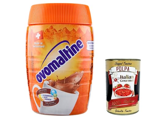 Ovomaltine - Preparación soluble para bebidas a base de malta de cebada y cacao con vitaminas y minerales, 400 g + Polpa italiana Gourmet 400 g