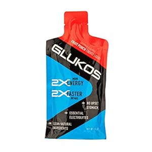 Glukos Liquid Energy Gel 12 Pack, Fruit Punch