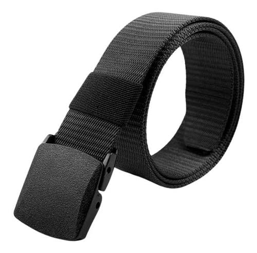 Cinto Masculino Elástico Elastano Com Fivela Catraca Esporte Plus Size (GG - 120 CM, Preto)