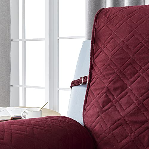 Rbsc Home Small Recliner Chair Covers 23 Inch Christmas Red Waterproof Recliner Covers Lazy Boy Slipcover Chair Covers For Pets Baby Dogs Cats And Kids Washable #TOP6