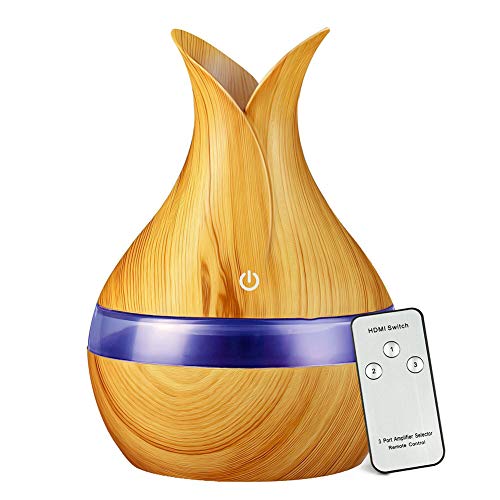 Air Aroma Luftbefeuchter Ultrasonic Aromatherapy Essential Oil Diffuser 300Ml Holzmaserung Ultraschall Kühlen Nebel Ruhige Für