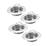 NUOBESTY 4 Crépines en Acier Inoxydable pour Évier et Lavabo, Maille Fine, Usage, Filtrent...