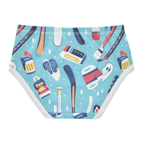 Wusikd Hockey Girls' Underwear Cotton Blue Girls Briefs Soft Toddler Underwear 2T2