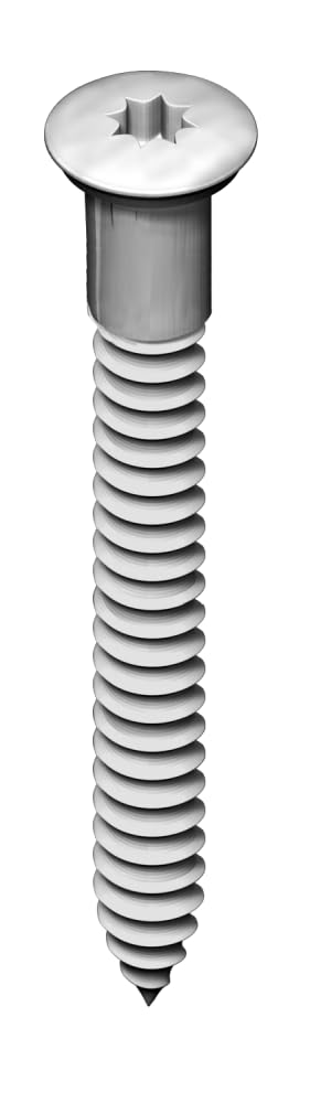 Tornillos de 5,0 x 40 mm, rosca completa, 2500 unidades, tornillos Torx para madera con cabeza de plato