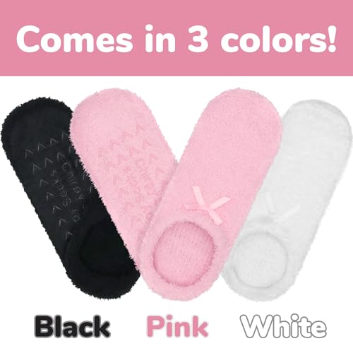 Image of BambooMN Women's Soft Fuzzy Cozy Footies Travel Home Non-Slip