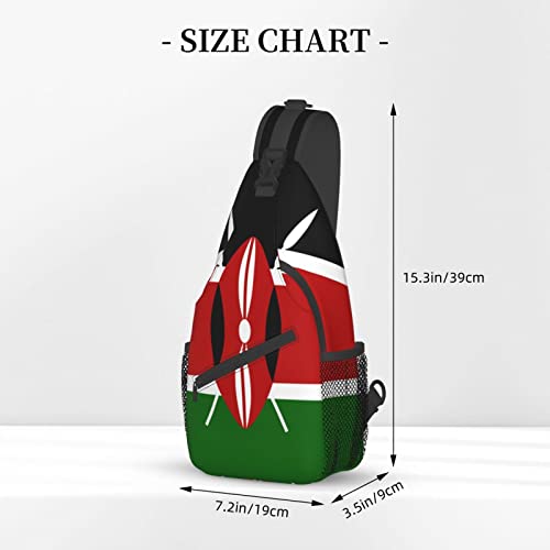Mochila bandolera negra unisex para senderismo miniatura 4
