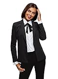 Elegante chaqueta clásica con cierre de botón y escote profundo. Completa tu look con: oodji Collection Mujer Pantalones Clásicos Ajustados (número de modelo 21700201B). Busca por nombre o número de modelo para encontrar el artículo.