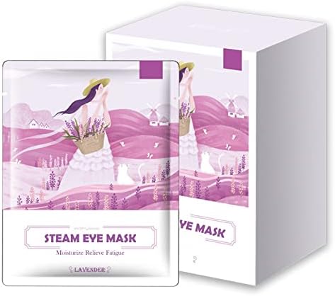 Steam Eye Mask, 10 Packs Warming Eye Mask Self Heated Eye Mask for Dry Eyes Fatigue Puffy Dark Circles Disposable Sleep Eye Mask Relieve Eyestrain Headache Eliminate Eye Pattern - Lavender