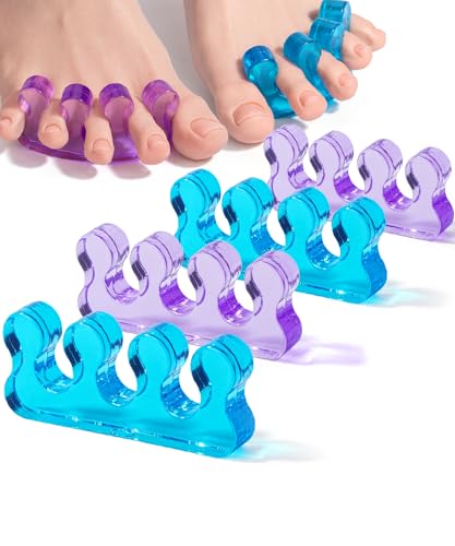 Dr. JK- Toe Separators for Pedicure, 2 Pairs, Blue & Purple, Toe Separators for Women Pedicure