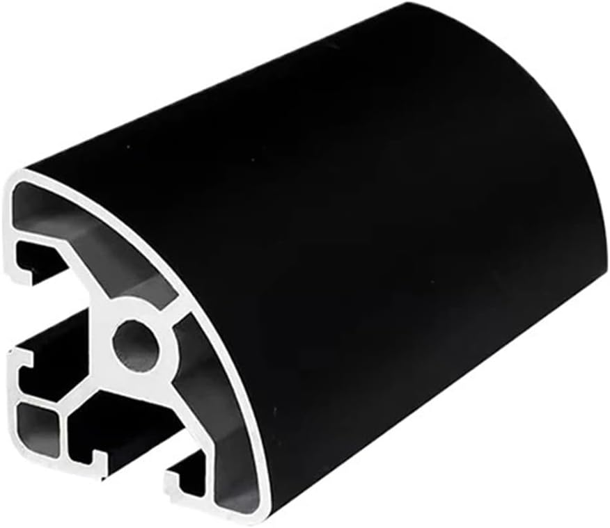 1 Piece 4040R-1.8 Half arc cladding Black Anodized Aluminum Profile Frame(400mm)