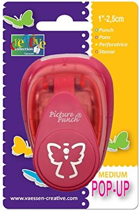 Vaessen Creative Craft Paper Pop Up Punch Medium, Angel, for DIY Projects, Scrapbooking, Card Making and More, Multi-Colour, 12 x 8.5 x 4.5 cm