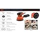 Black+Decker Exzenterschleifer BEW210 (230W, Scheiben-Ø 125 mm, mit integrierter Staubabsaugung, zum Schleifen/Polieren, Klettfix-System, inkl. 1 Schleifpapier K120)
