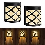 TOTHDATE Juego de 2 luces solares de color blanco cálido, balcón