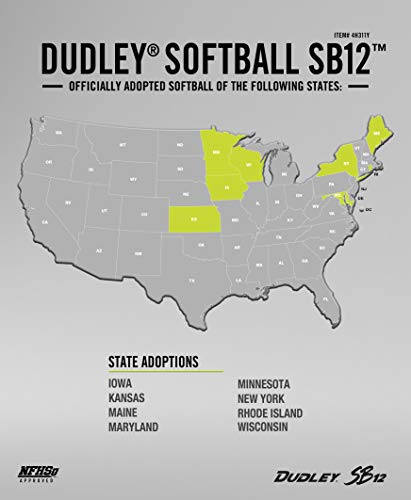 Dudley Nfhs Sb 12 Fastpitch Softball-12Pack , Yellow #TOP2