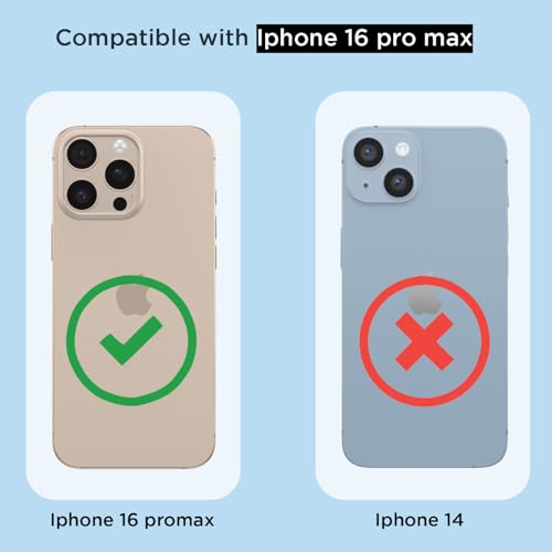 Image of Pikkme Back Cover for iPhone 16 Pro Max Mag-Safe Shockproof PC + TPU | Protective Case Magnetic Support | Bumper Case (Transparent Mag-Safe)