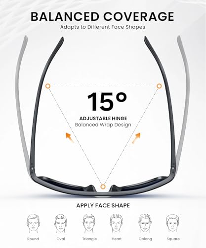 Sunglasses-Men Polarized Mens Sunglasses: Classic Women Sun Glasses UV Protection for Fishing Driving Golf 5PACK4