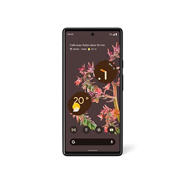 Google Pixel 6 – Smartphone Android 5G débloqué avec appareil photo de 50 Mpx et objectif Grand Angle – [128GB] – [Noir Carbone] Version FR