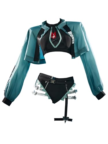 haikyuu Women Jane Cosplay Two Piece Swimsuit with Chiffon Cover-up Bikini Set Mesh Cutout