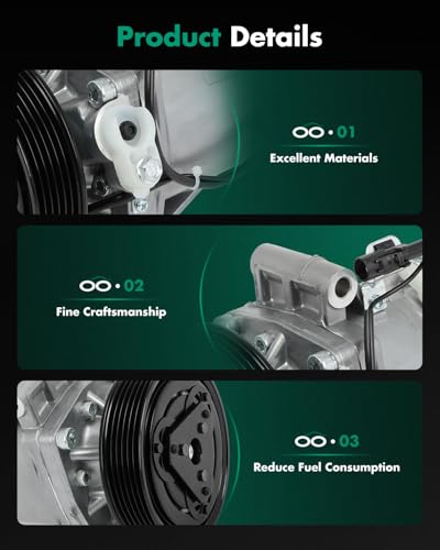 Image of SCITOO AC Compressor for Suzuki for SX4 2.0L 2010-2013 | Fast Cooling, Ultra Low Noise (≤72 dB)Air Conditioner Compressor with Clutch, Easy Installation, 7512867 2022520