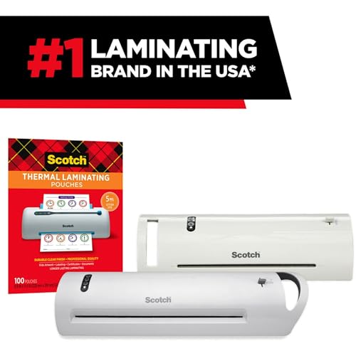 Scotch Thermal Laminating Pouches, 5 Mil Thick for Extra Protection, 2.32 x 3.70-Inches, Business Card Size, 100-Pack (TP5851-100)