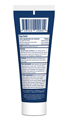 Image of MagniLife Pain Relieving Foot Cream, 8 oz Tube, Soothing Relief for Soreness, Pain, Burning, Tingling, Itching or Sensitivity in Feet & Legs, Moisturizing & Hydrating Foot Cream, No Petroleum